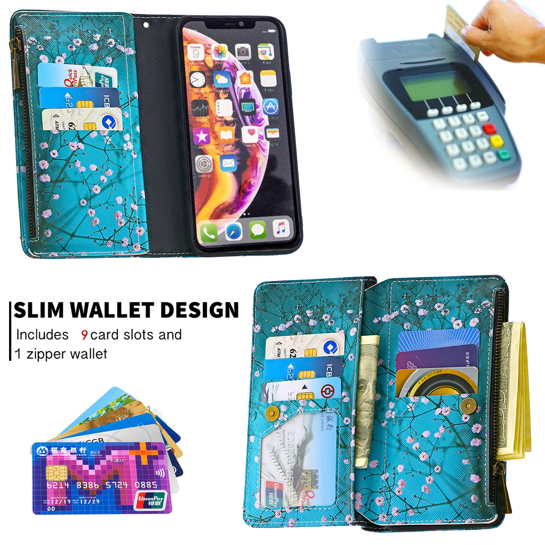 BF03 Pattern Printing Zipper Wallet Leather Phone Cover for iPhone XR 6.1 inch