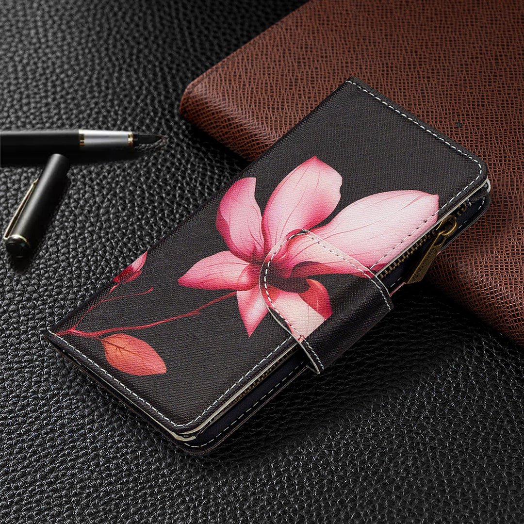 BF03 Pattern Printing Zipper Wallet Leather Phone Cover for iPhone XR 6.1 inch
