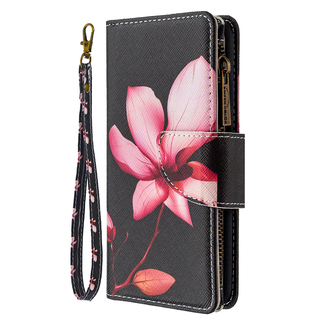 BF03 Pattern Printing Zipper Wallet Leather Phone Cover for iPhone XR 6.1 inch