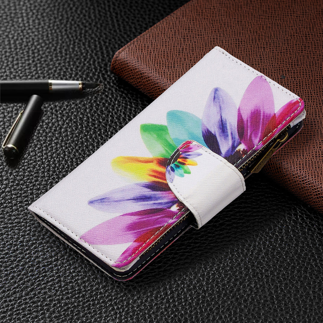 BF03 Pattern Printing Zipper Wallet Leather Phone Cover for iPhone XR 6.1 inch