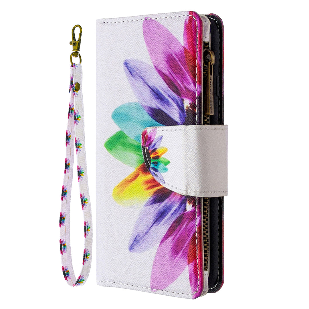 BF03 Pattern Printing Zipper Wallet Leather Phone Cover for iPhone XR 6.1 inch
