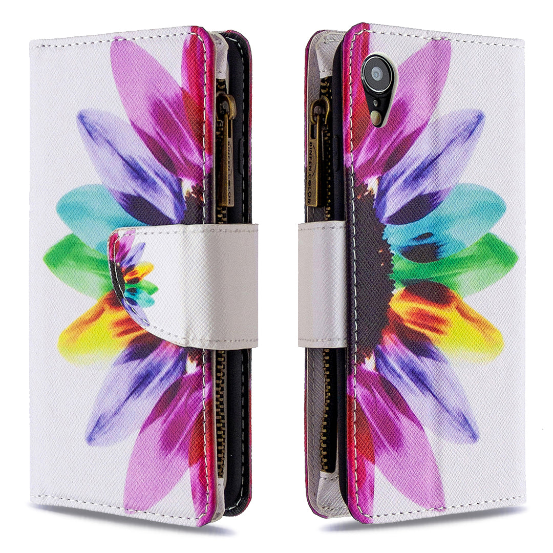 BF03 Pattern Printing Zipper Wallet Leather Phone Cover for iPhone XR 6.1 inch