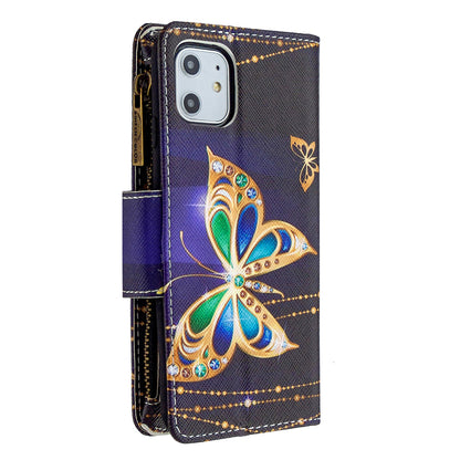 Pattern Printing Zipper Wallet Leather Case Shell for Apple iPhone 11 6.1 inch