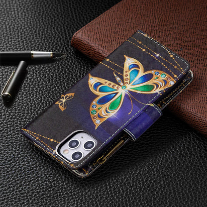 BF03 Pattern Printing Zipper Wallet Leather Phone Case for iPhone 11 Pro Max 6.5 inch
