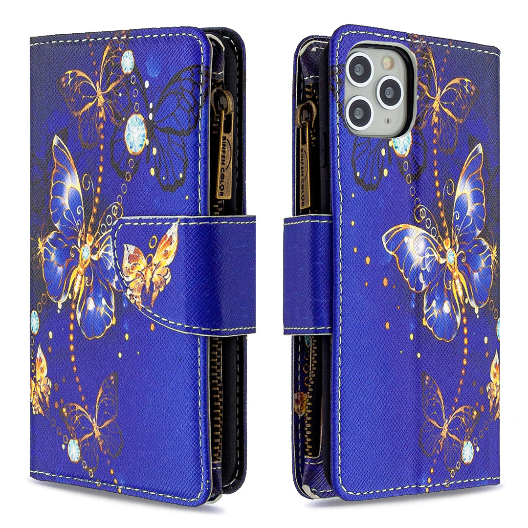 BF03 Pattern Printing Zipper Wallet Leather Phone Case for iPhone 11 Pro Max 6.5 inch