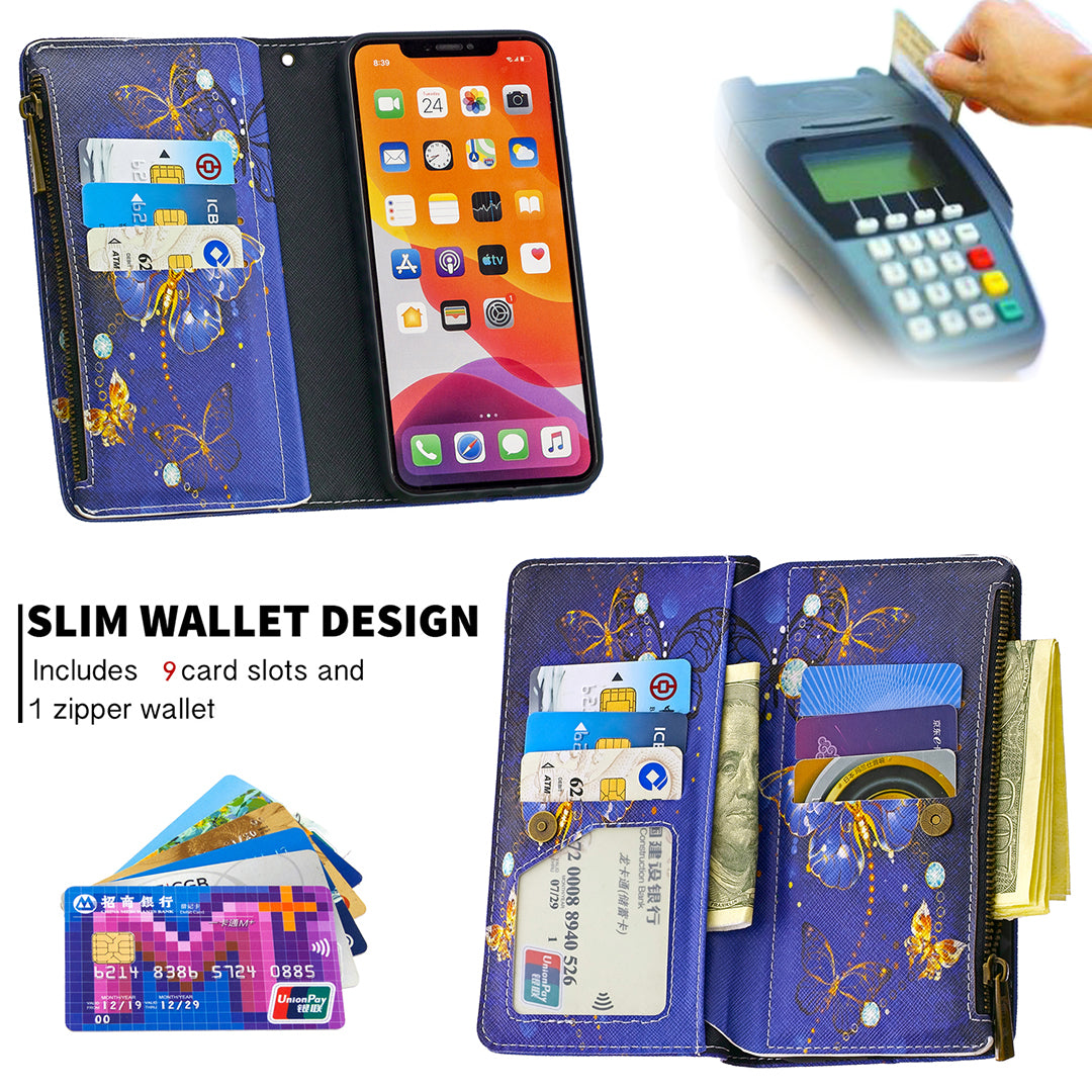 BF03 Pattern Printing Zipper Wallet Leather Phone Case for iPhone 11 Pro Max 6.5 inch