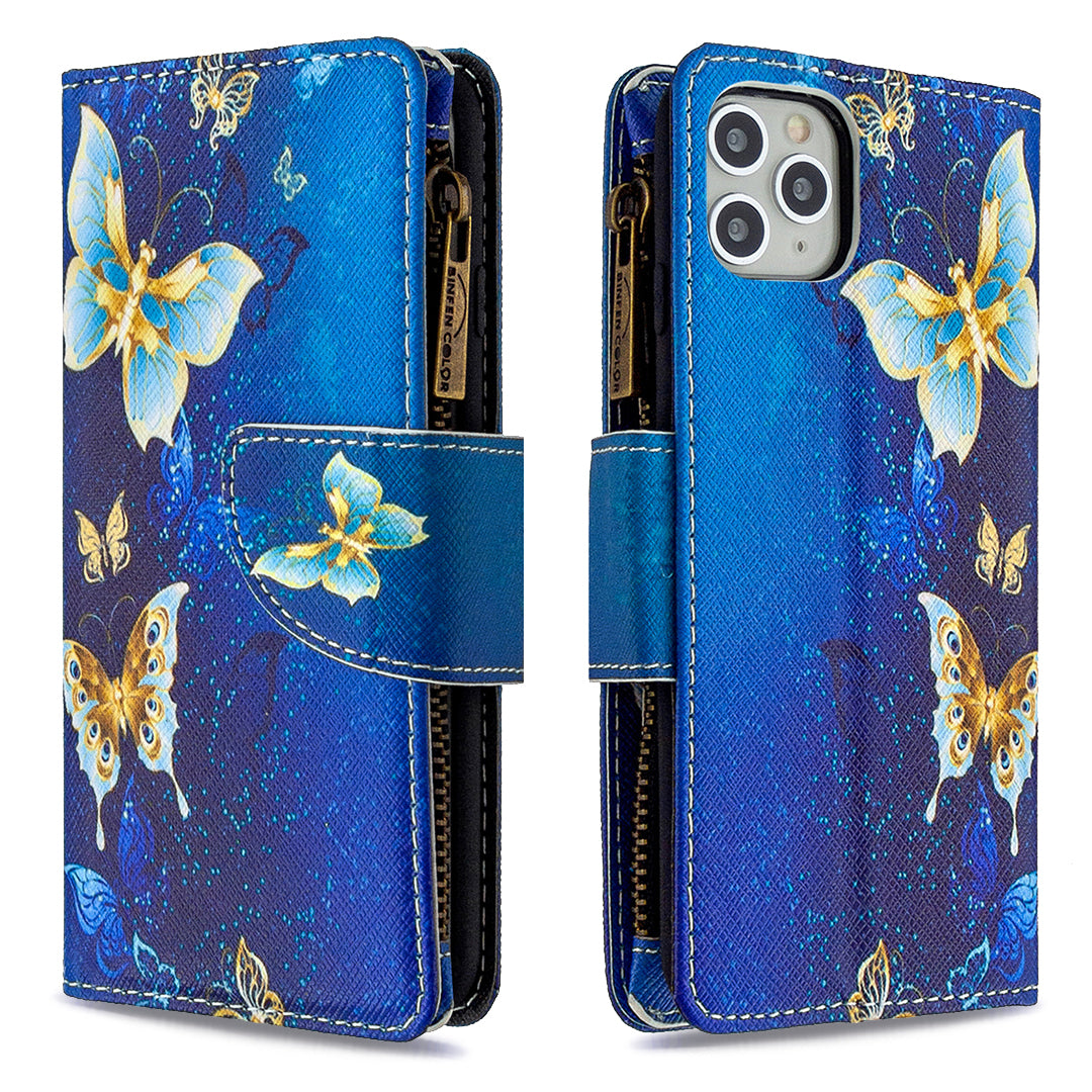BF03 Pattern Printing Zipper Wallet Leather Phone Case for iPhone 11 Pro Max 6.5 inch
