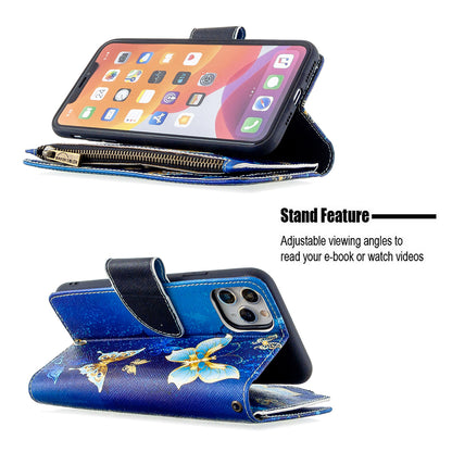 BF03 Pattern Printing Zipper Wallet Leather Phone Case for iPhone 11 Pro Max 6.5 inch