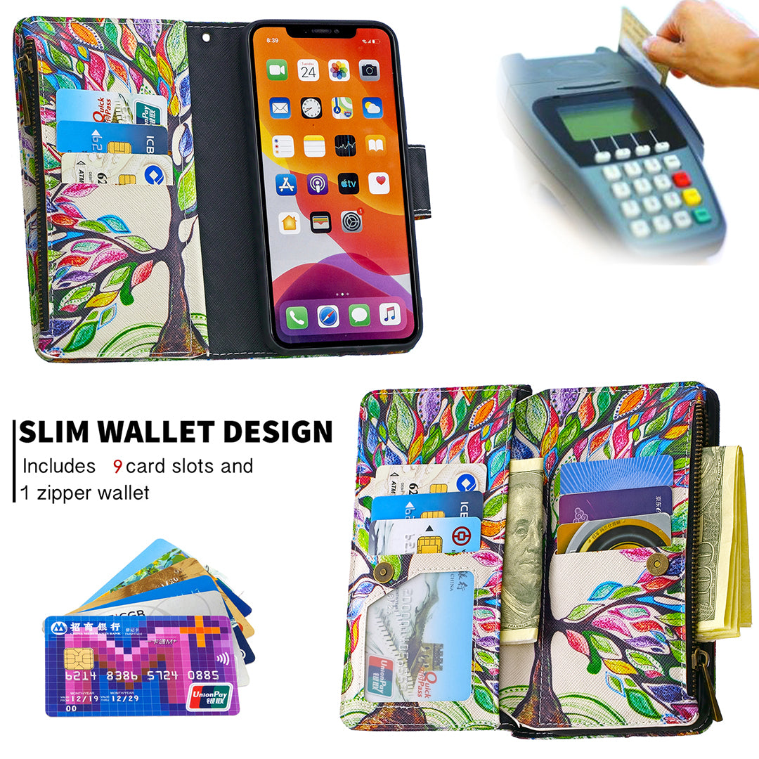 BF03 Pattern Printing Zipper Wallet Leather Phone Case for iPhone 11 Pro Max 6.5 inch
