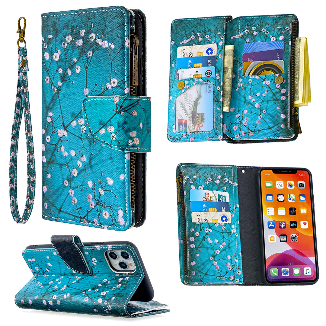 BF03 Pattern Printing Zipper Wallet Leather Phone Case for iPhone 11 Pro Max 6.5 inch