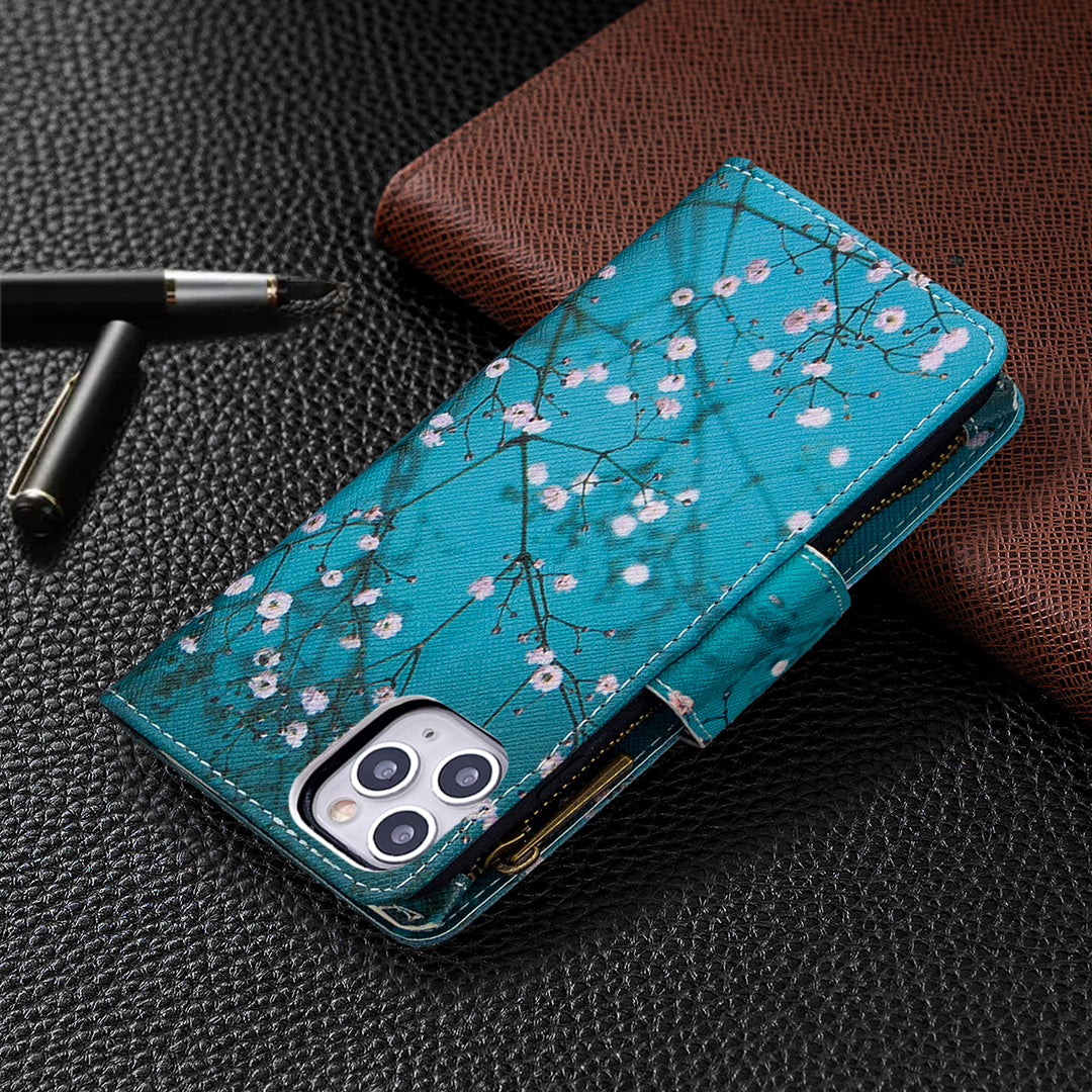 BF03 Pattern Printing Zipper Wallet Leather Phone Case for iPhone 11 Pro Max 6.5 inch