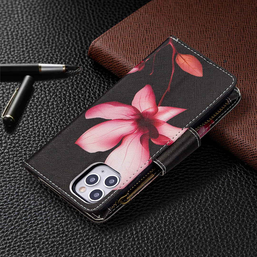 BF03 Pattern Printing Zipper Wallet Leather Phone Case for iPhone 11 Pro Max 6.5 inch