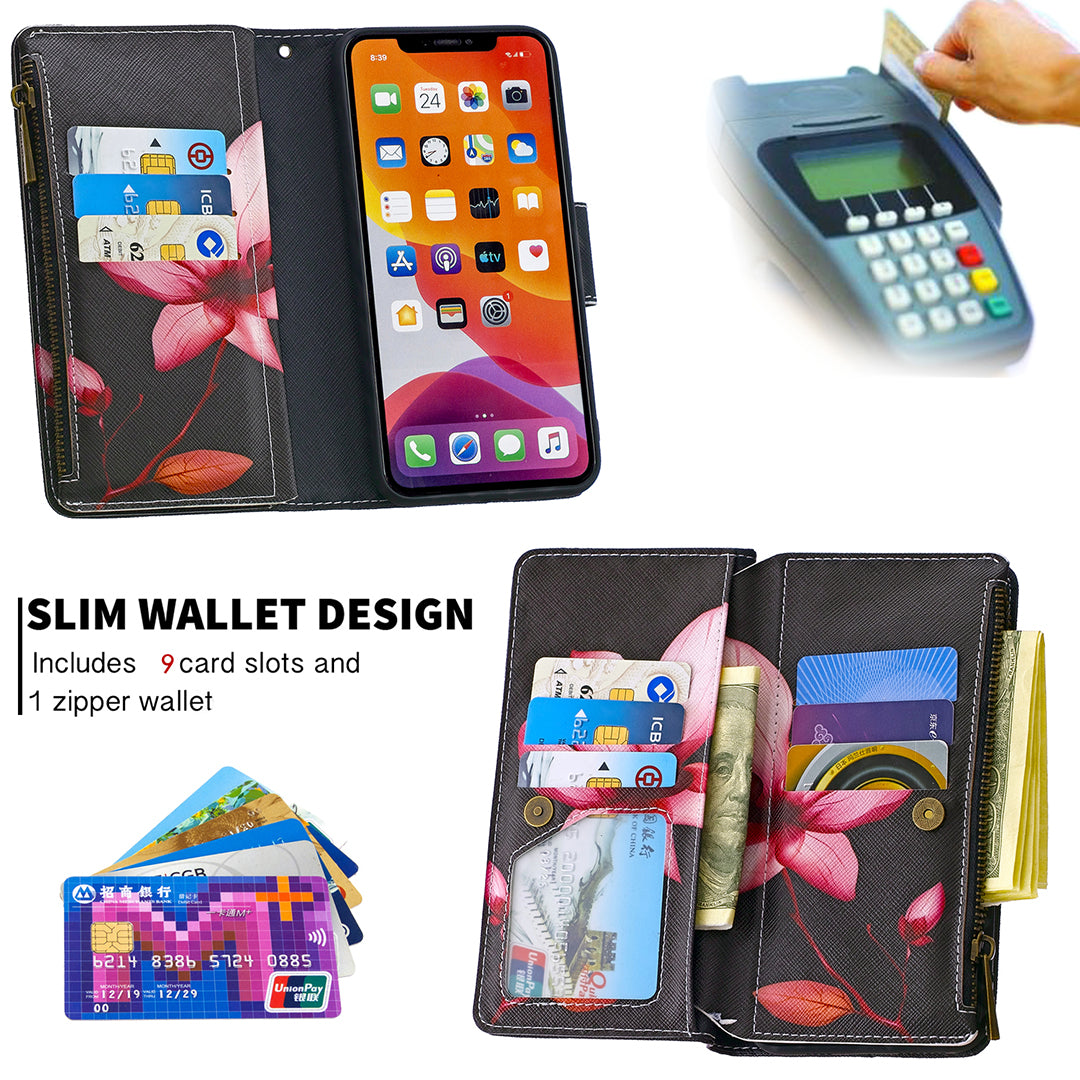 BF03 Pattern Printing Zipper Wallet Leather Phone Case for iPhone 11 Pro Max 6.5 inch