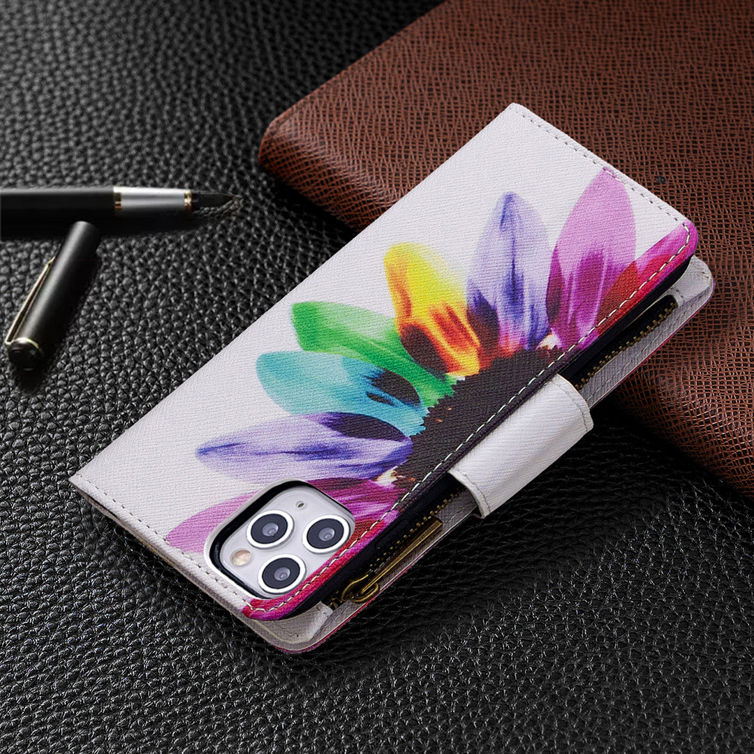 BF03 Pattern Printing Zipper Wallet Leather Phone Case for iPhone 11 Pro Max 6.5 inch