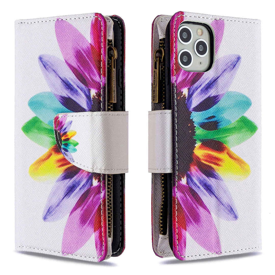 BF03 Pattern Printing Zipper Wallet Leather Phone Case for iPhone 11 Pro Max 6.5 inch