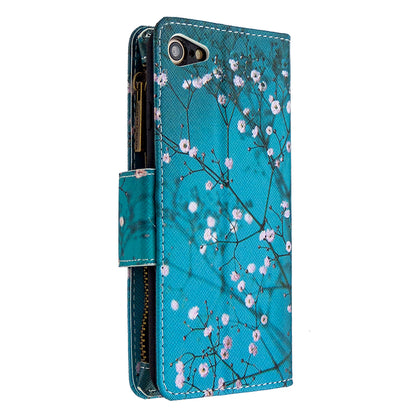 BF03 Pattern Printing Zipper Wallet Leather Phone Shell for iPhone SE (2020)/SE (2022)/8/7
