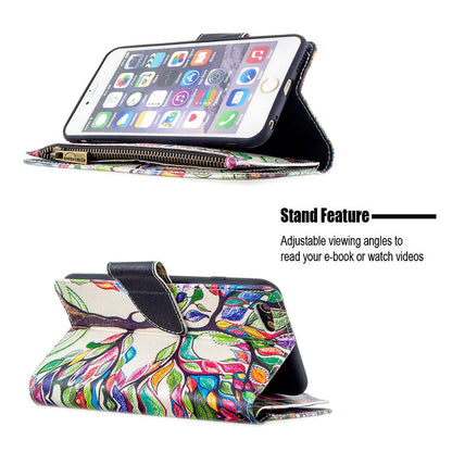 BF03 Pattern Printing Zipper Wallet Leather Protective Shell for iPhone 6 Plus/6S Plus 5.5 inch