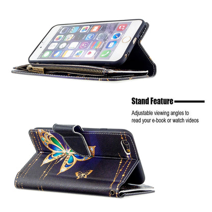 BF03 Pattern Printing Zipper Wallet Leather Protective Shell for iPhone 6 Plus/6S Plus 5.5 inch