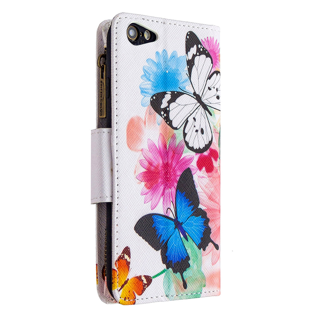 BF03 Pattern Printing Zipper Wallet Leather Protective Case for iPhone 6/6s 4.7-inch