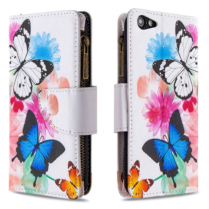 BF03 Pattern Printing Zipper Wallet Leather Protective Case for iPhone 6/6s 4.7-inch
