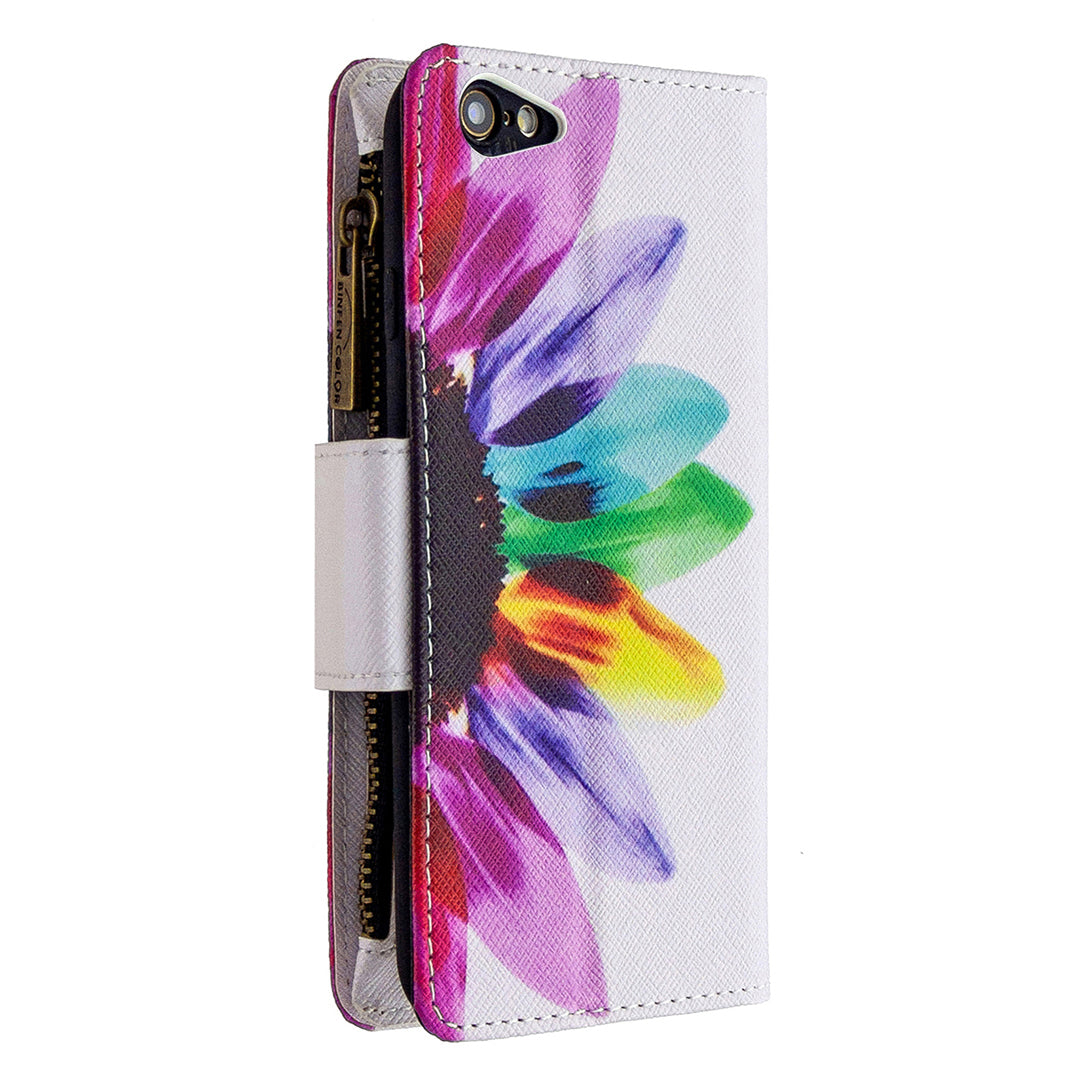 BF03 Pattern Printing Zipper Wallet Leather Protective Case for iPhone 6/6s 4.7-inch