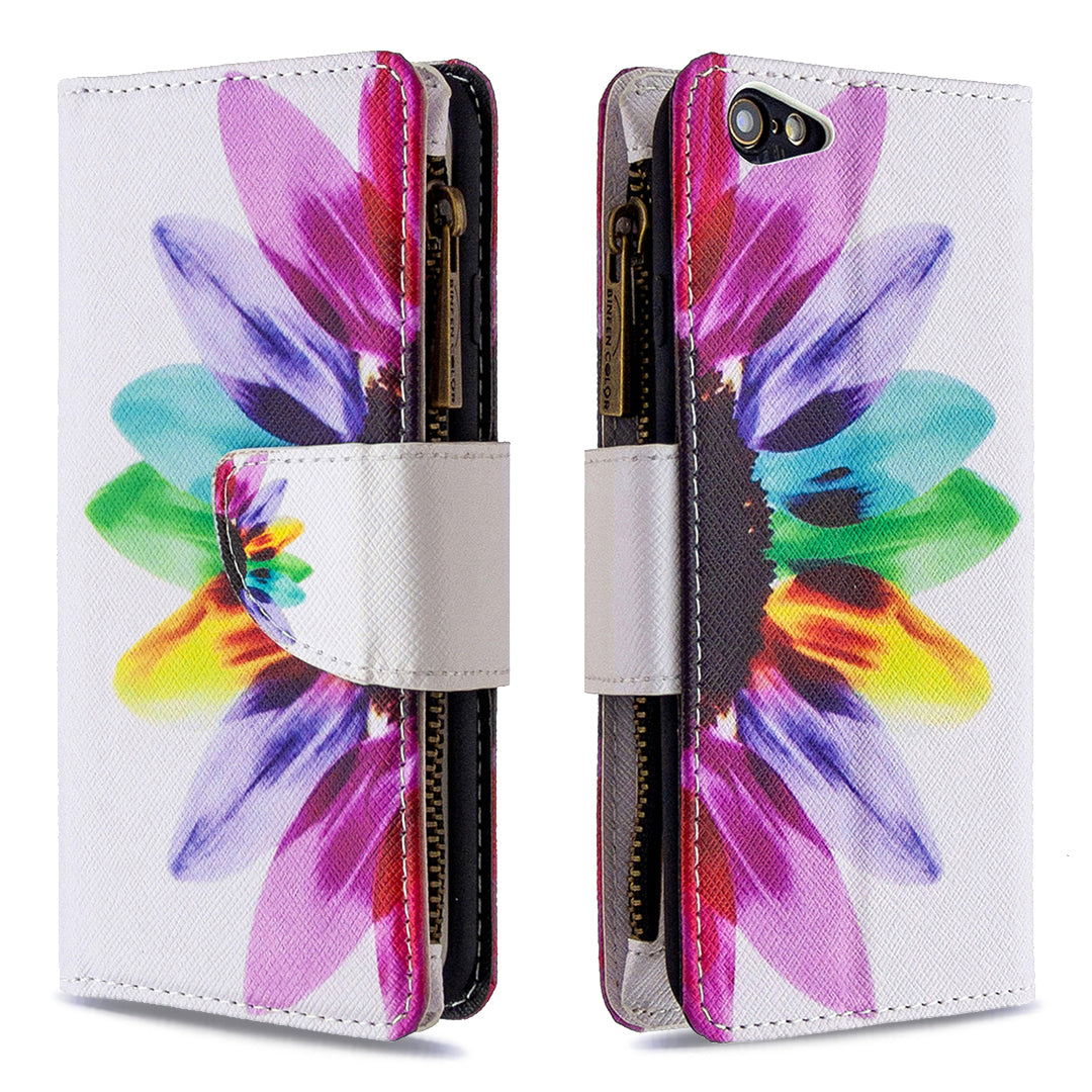 BF03 Pattern Printing Zipper Wallet Leather Protective Case for iPhone 6/6s 4.7-inch