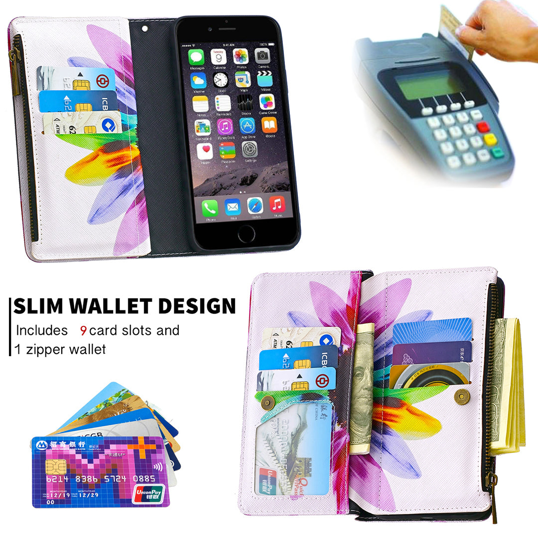BF03 Pattern Printing Zipper Wallet Leather Protective Case for iPhone 6/6s 4.7-inch