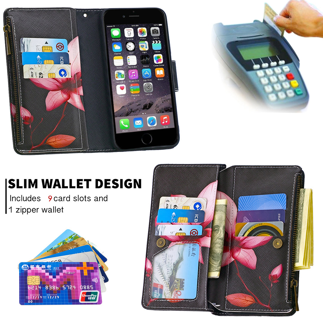 BF03 Pattern Printing Zipper Wallet Leather Protective Case for iPhone 6/6s 4.7-inch