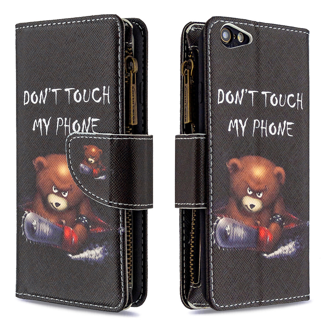 BF03 Pattern Printing Zipper Wallet Leather Protective Case for iPhone 6/6s 4.7-inch