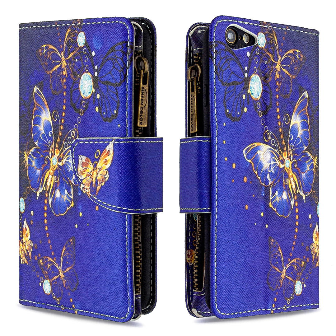 BF03 Pattern Printing Zipper Wallet Leather Protective Case for iPhone 6/6s 4.7-inch