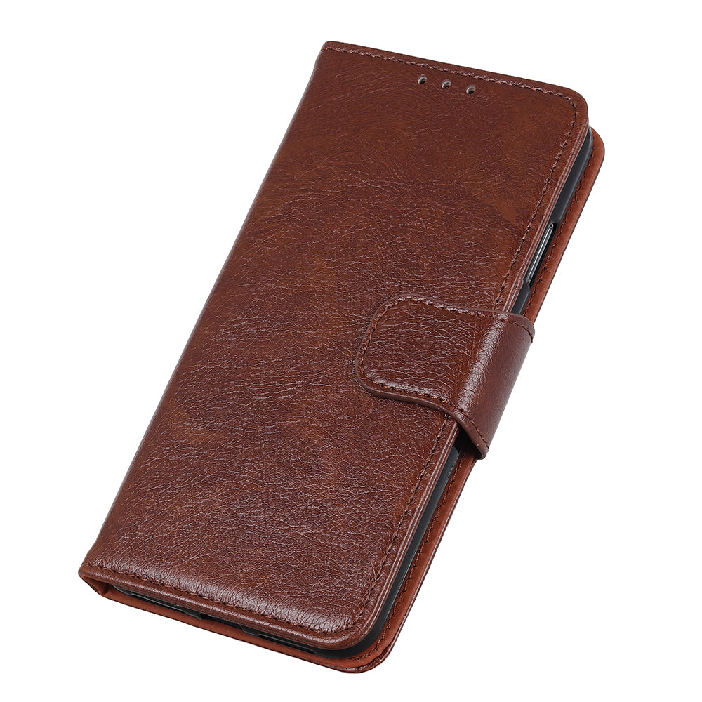 Nappa Texture Split Leather Wallet Phone Casing for iPhone 12 Pro/12