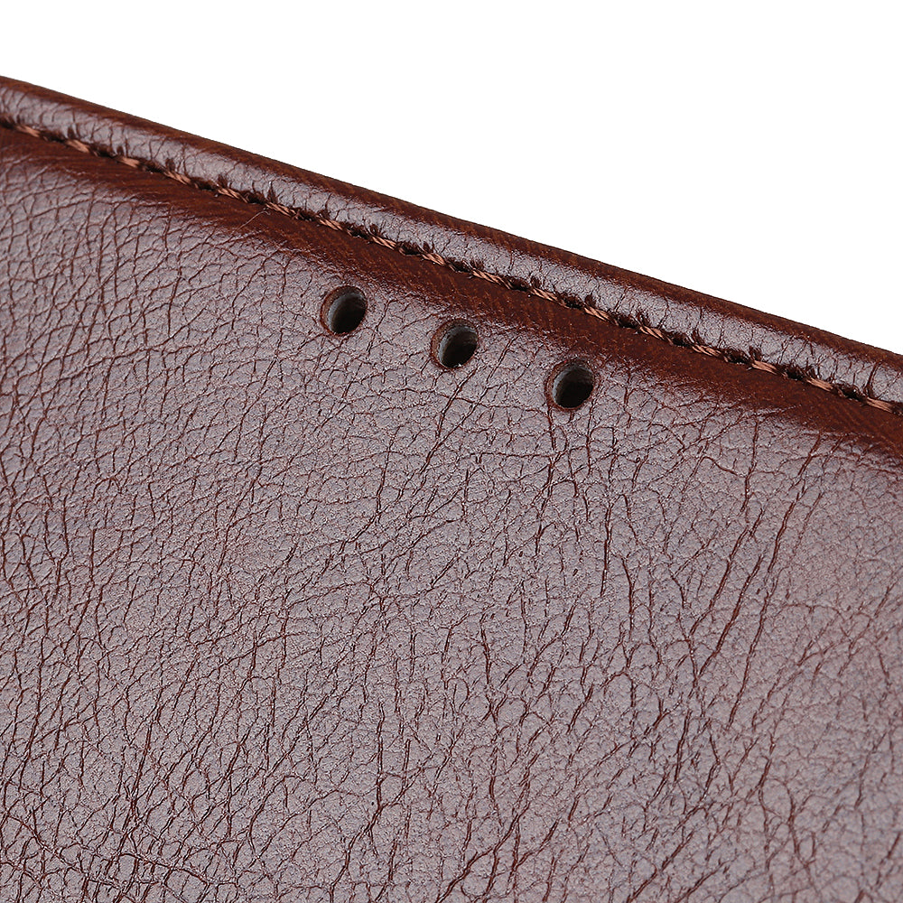 Nappa Texture Split Leather Wallet Phone Casing for iPhone 12 Pro/12