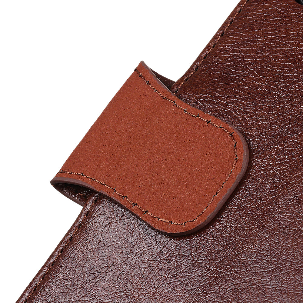 Nappa Texture Split Leather Wallet Phone Casing for iPhone 12 Pro/12