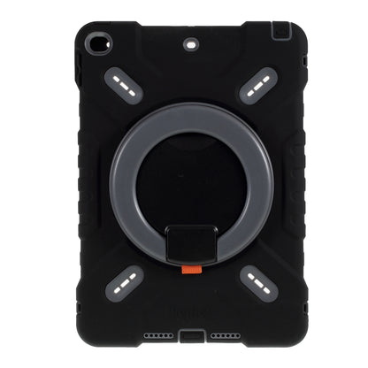 PEPKOO Shock-proof Silicone Plastic Kid Dual Protective Case with Kickstand for iPad 10.2 (2021)(2020)/(2019)/Air 10.5 inch (2019)
