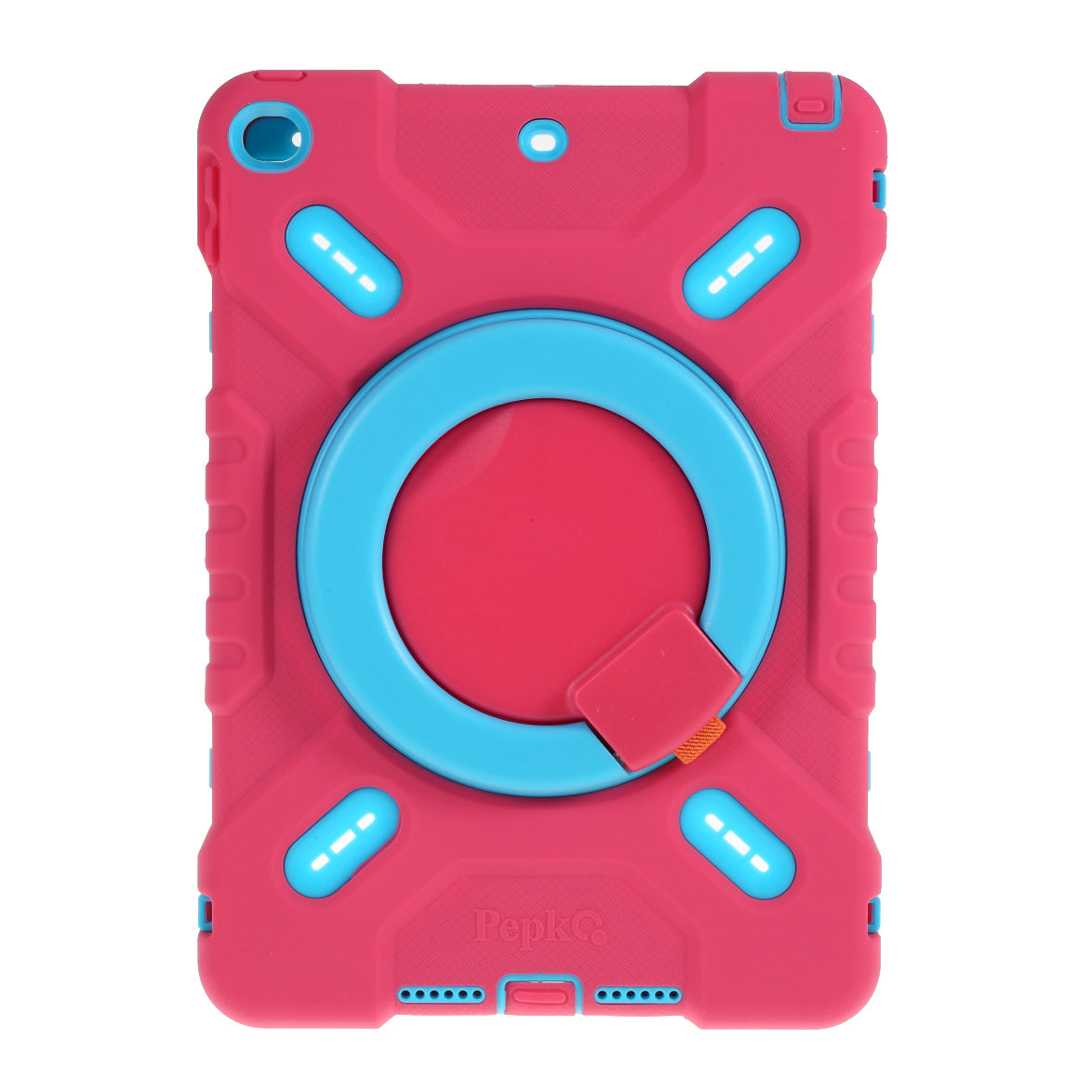 PEPKOO Shock-proof Silicone Plastic Kid Dual Protective Case with Kickstand for iPad 10.2 (2021)(2020)/(2019)/Air 10.5 inch (2019)