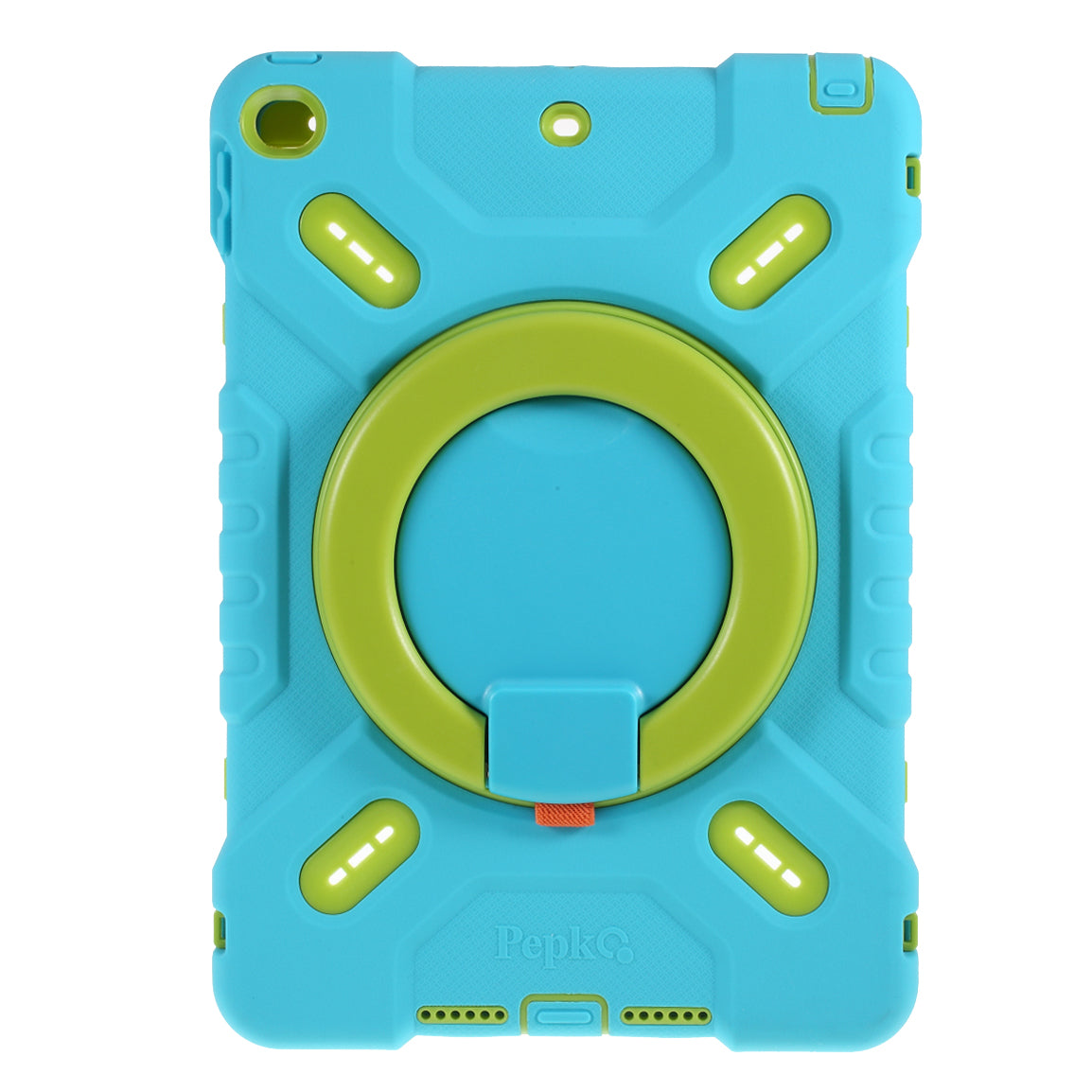 PEPKOO Shock-proof Silicone Plastic Kid Dual Protective Case with Kickstand for iPad 10.2 (2021)(2020)/(2019)/Air 10.5 inch (2019)