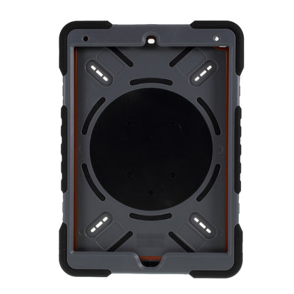 PEPKOO Shock-proof Silicone Plastic Kid Dual Protective Kickstand Case with Shoulder Strap for iPad 10.2 (2021)/(2020)/(2019)/Air 10.5 inch (2019)