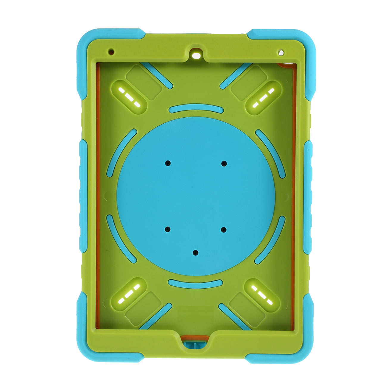 PEPKOO Shock-proof Silicone Plastic Kid Dual Protective Kickstand Case with Shoulder Strap for iPad 10.2 (2021)/(2020)/(2019)/Air 10.5 inch (2019)