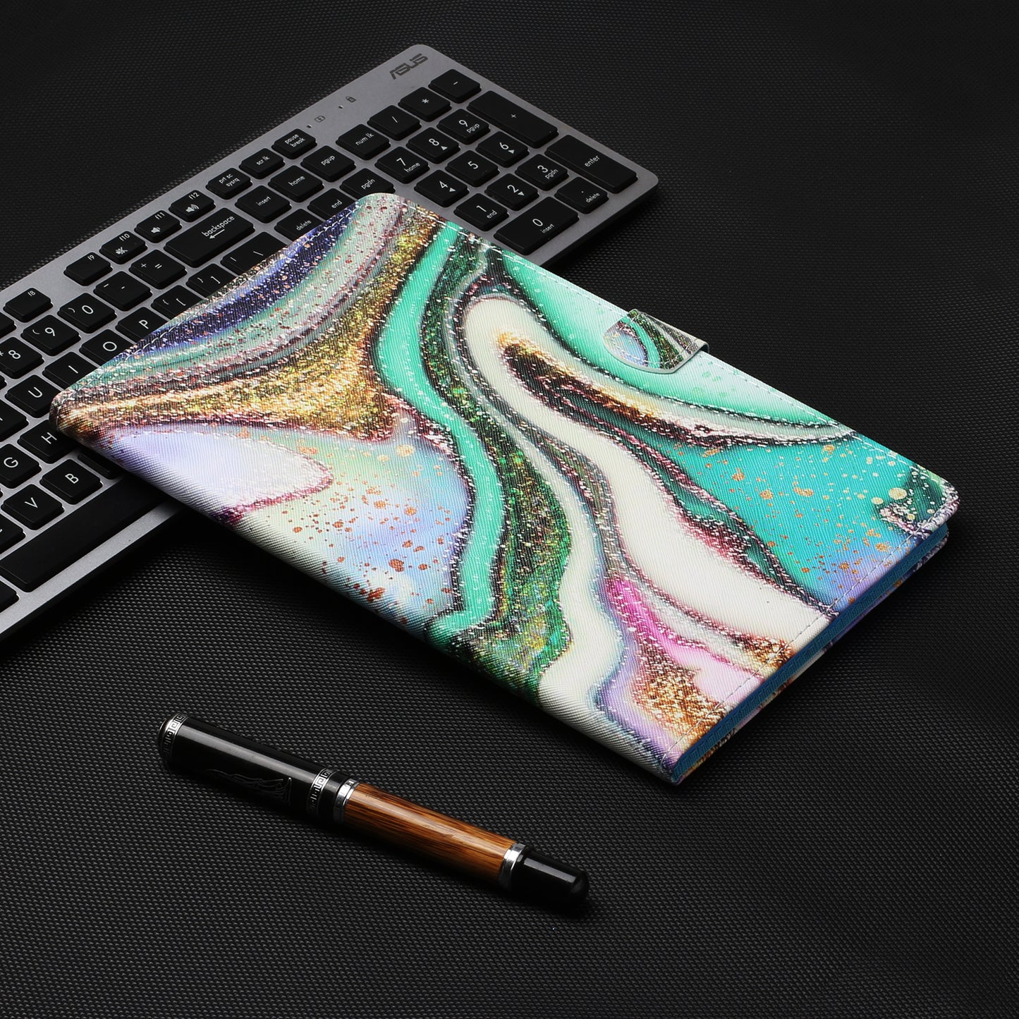 Pattern Printing Card Slots Stand Flip Leather Case for iPad Mini/Mini 2/Mini 3/Mini 4/Mini (2019) 7.9 inch