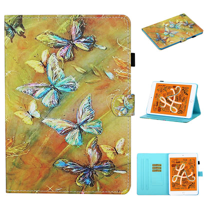 Pattern Printing Card Slots Stand Flip Leather Case for iPad Mini/Mini 2/Mini 3/Mini 4/Mini (2019) 7.9 inch