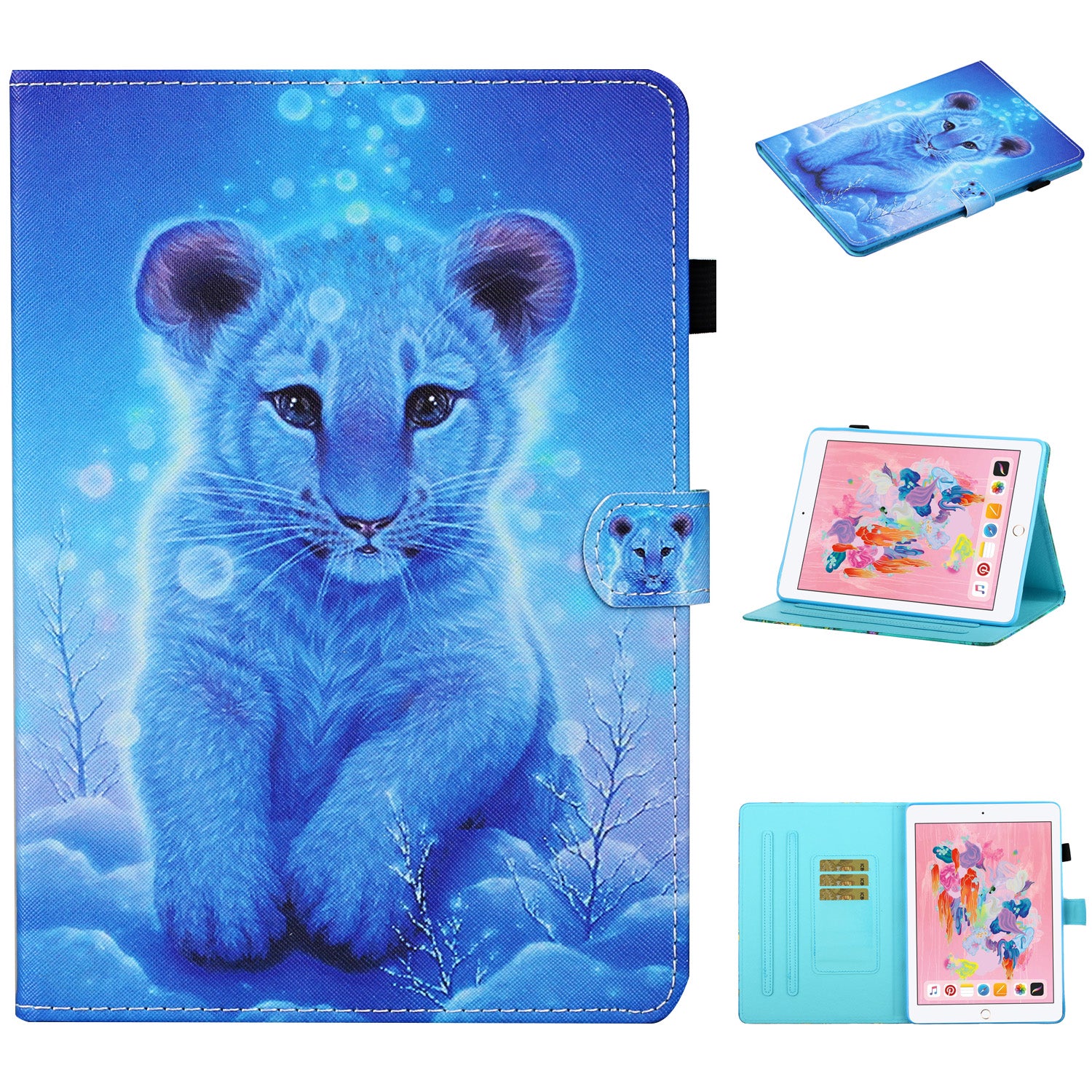 Pattern Printing Card Slots Stand Flip Leather Cover for iPad 10.2 (2021)/(2020)/(2019)/Air 10.5 inch (2019)/Pro 10.5-inch (2017)