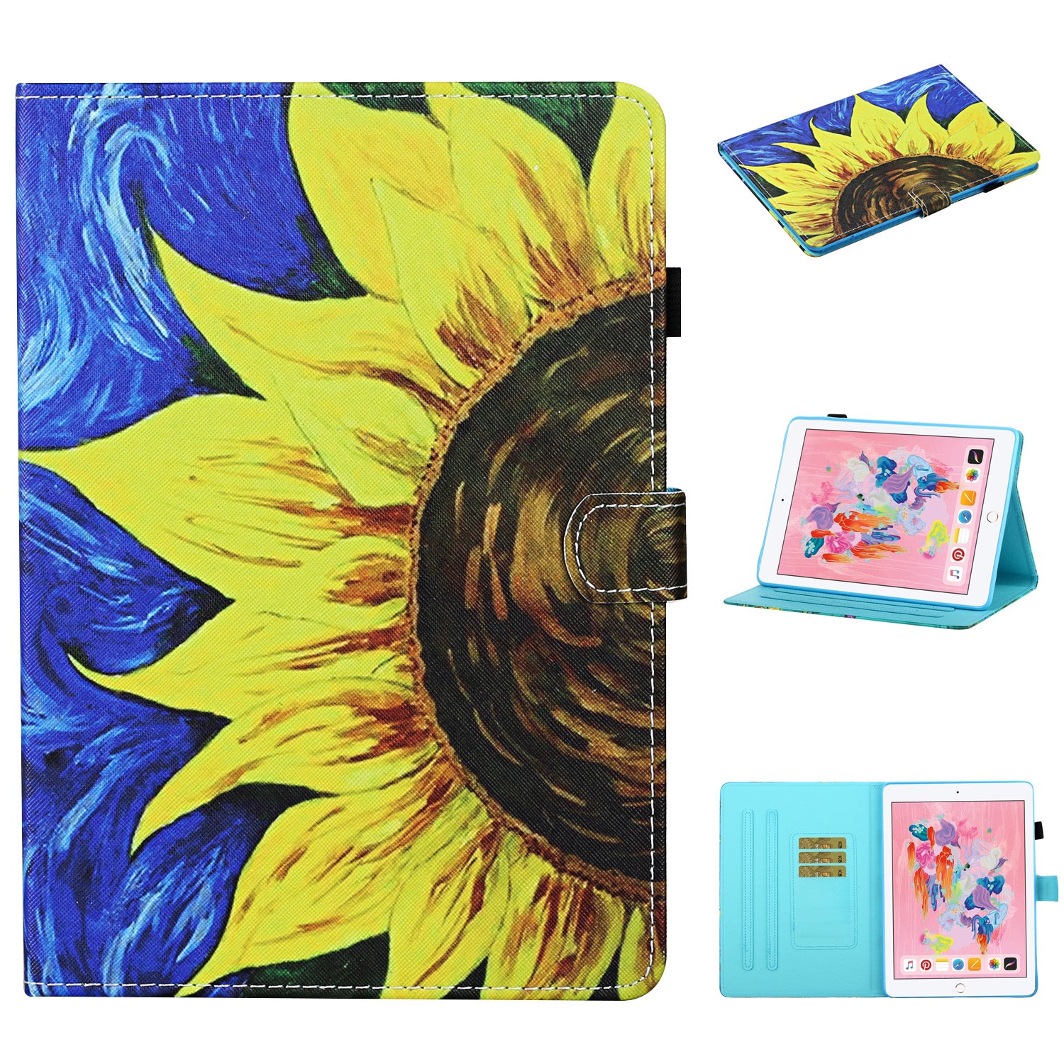Pattern Printing Card Slots Stand Flip Leather Cover for iPad 10.2 (2021)/(2020)/(2019)/Air 10.5 inch (2019)/Pro 10.5-inch (2017)