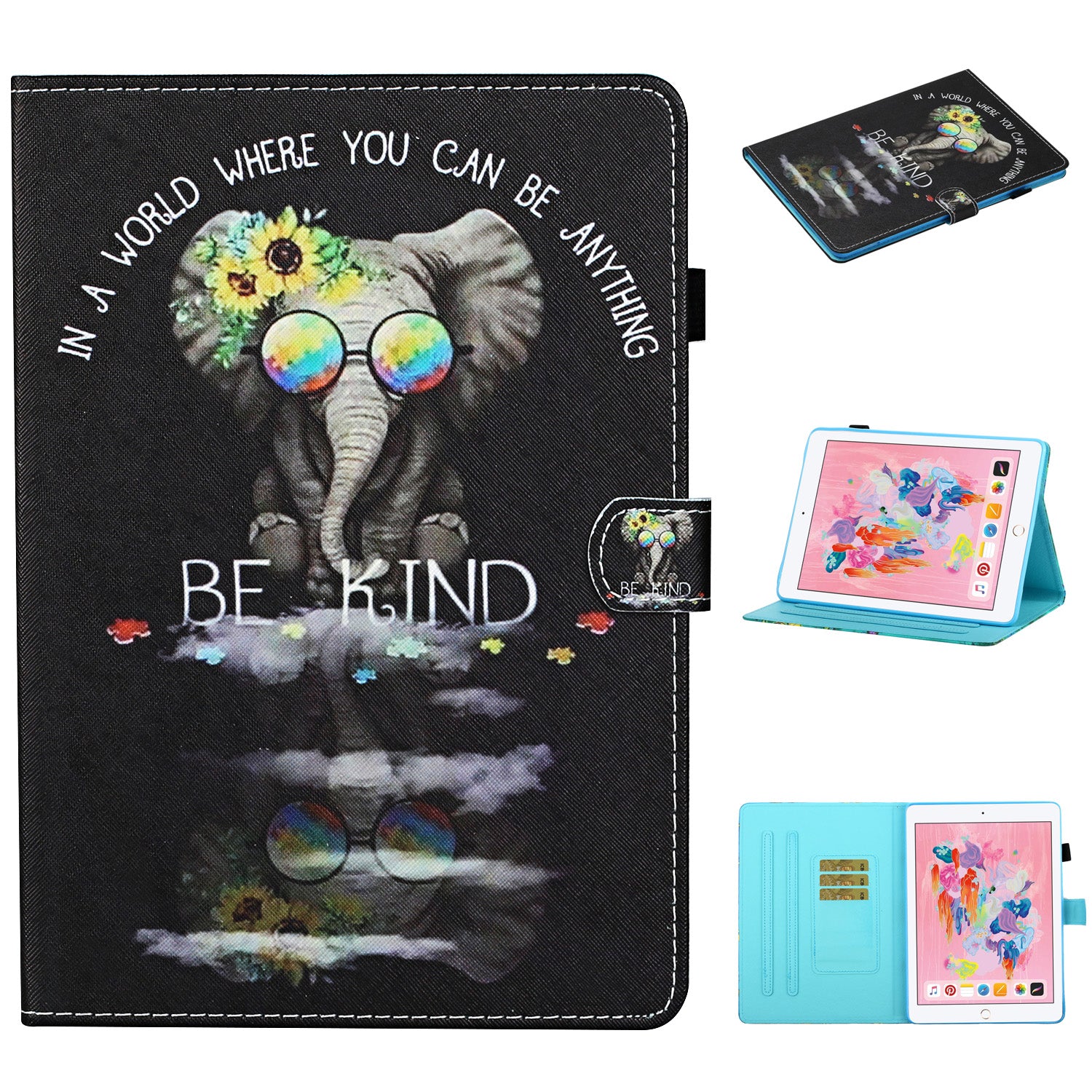 Pattern Printing Card Slots Stand Flip Leather Cover for iPad 10.2 (2021)/(2020)/(2019)/Air 10.5 inch (2019)/Pro 10.5-inch (2017)