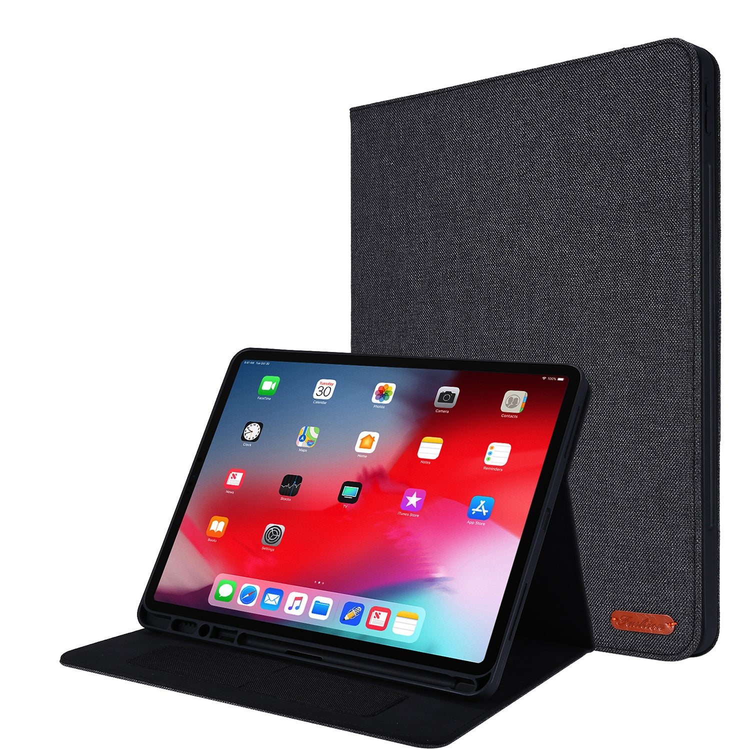 Cloth Texture Card Slots Stand Leather Cover for iPad Pro 12.9-inch (2020)/(2018)