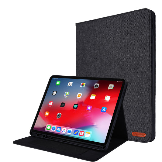 Cloth Texture Card Slots Stand Leather Cover for iPad Pro 12.9-inch (2020)/(2018)