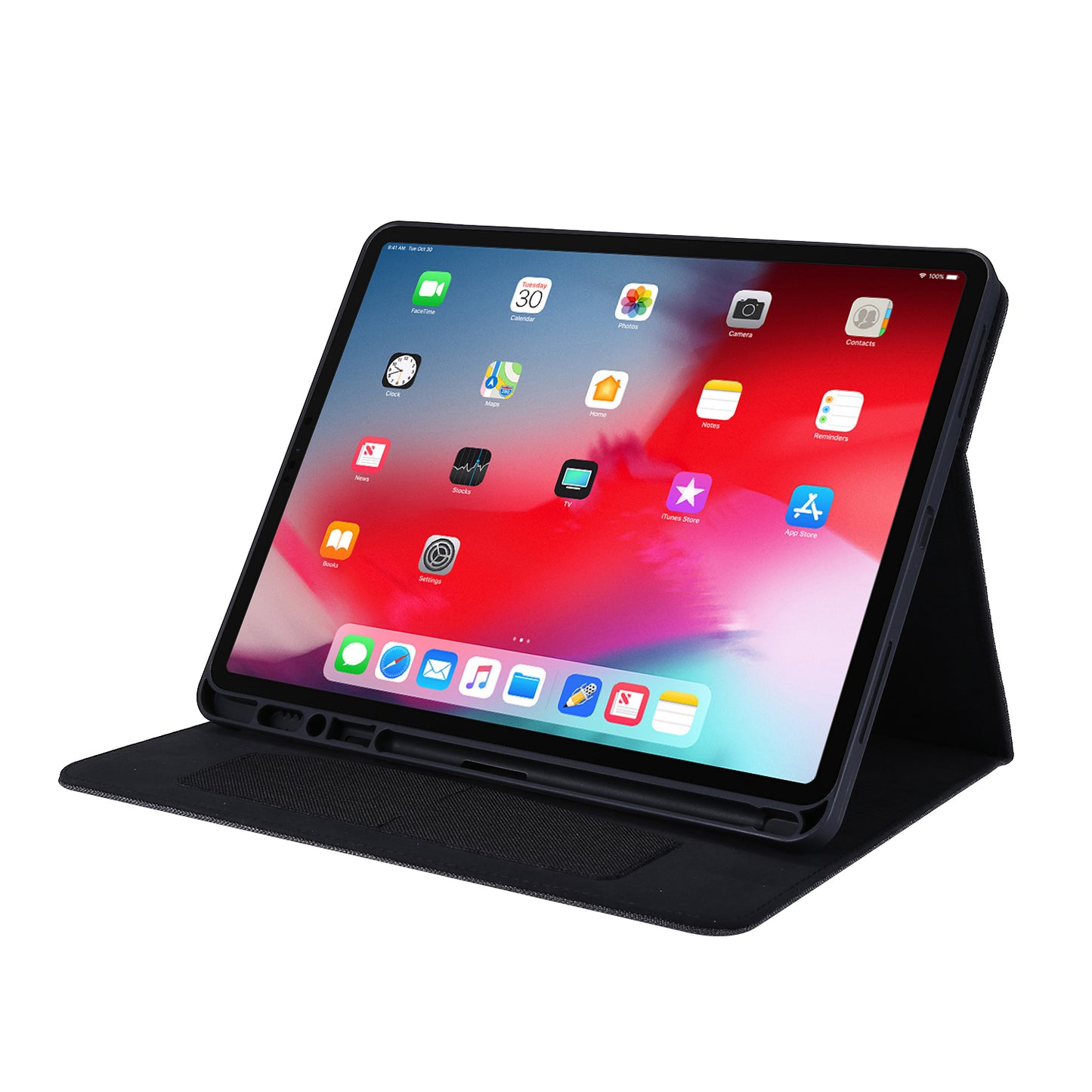 Cloth Texture Card Slots Stand Leather Cover for iPad Pro 12.9-inch (2020)/(2018)