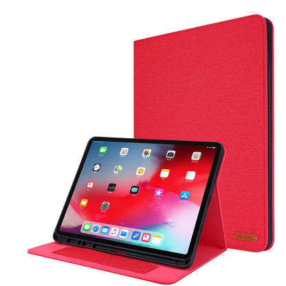 Cloth Texture Card Slots Stand Leather Cover for iPad Pro 12.9-inch (2020)/(2018)