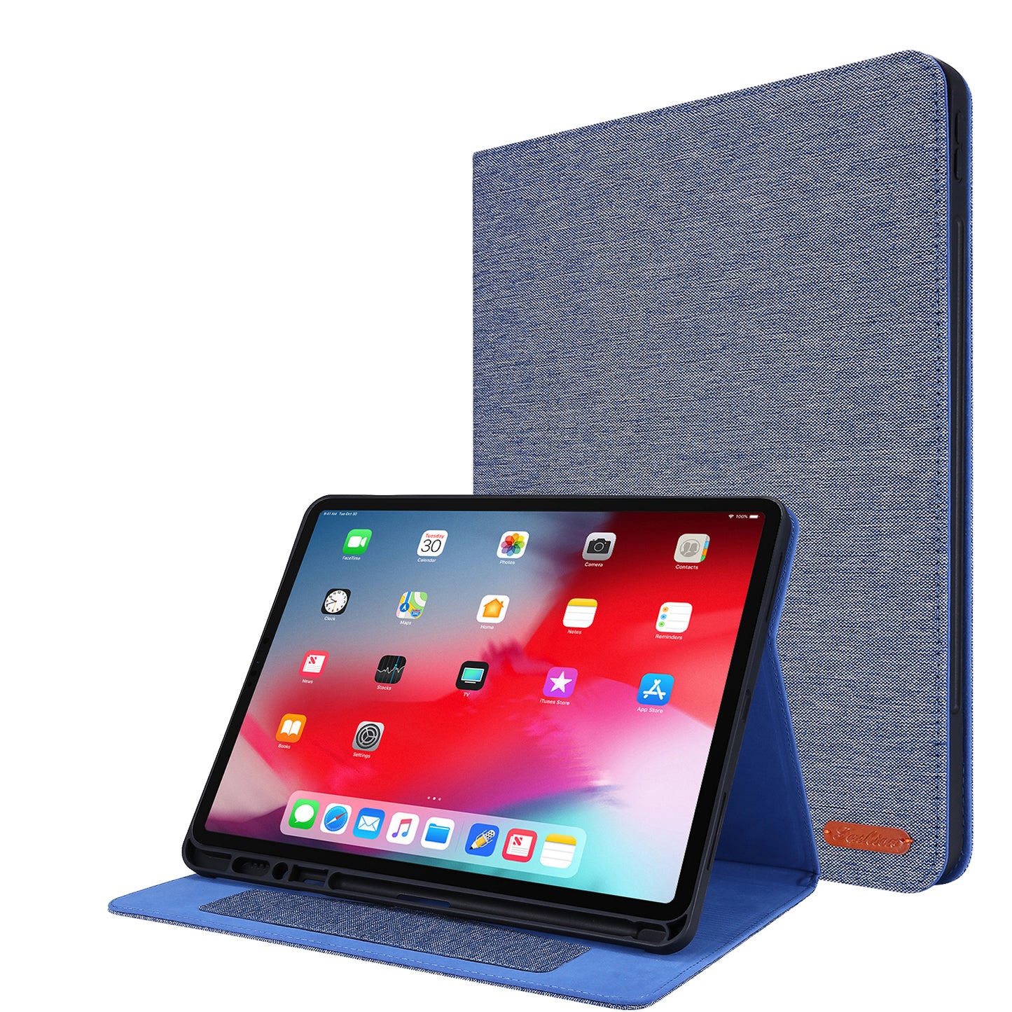 Cloth Texture Card Slots Stand Leather Cover for iPad Pro 12.9-inch (2020)/(2018)
