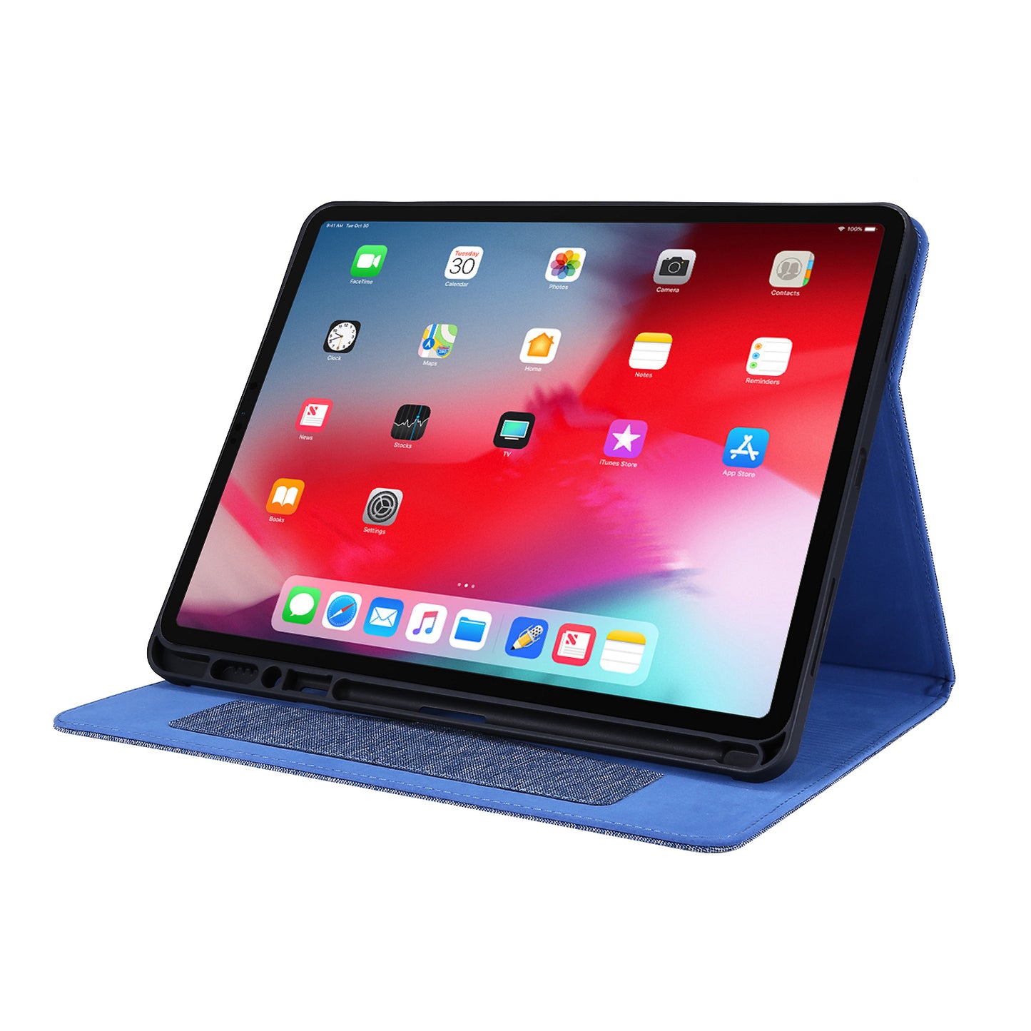 Cloth Texture Card Slots Stand Leather Cover for iPad Pro 12.9-inch (2020)/(2018)