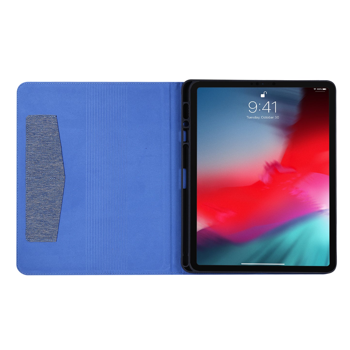 Cloth Texture Card Slots Stand Leather Cover for iPad Pro 12.9-inch (2020)/(2018)